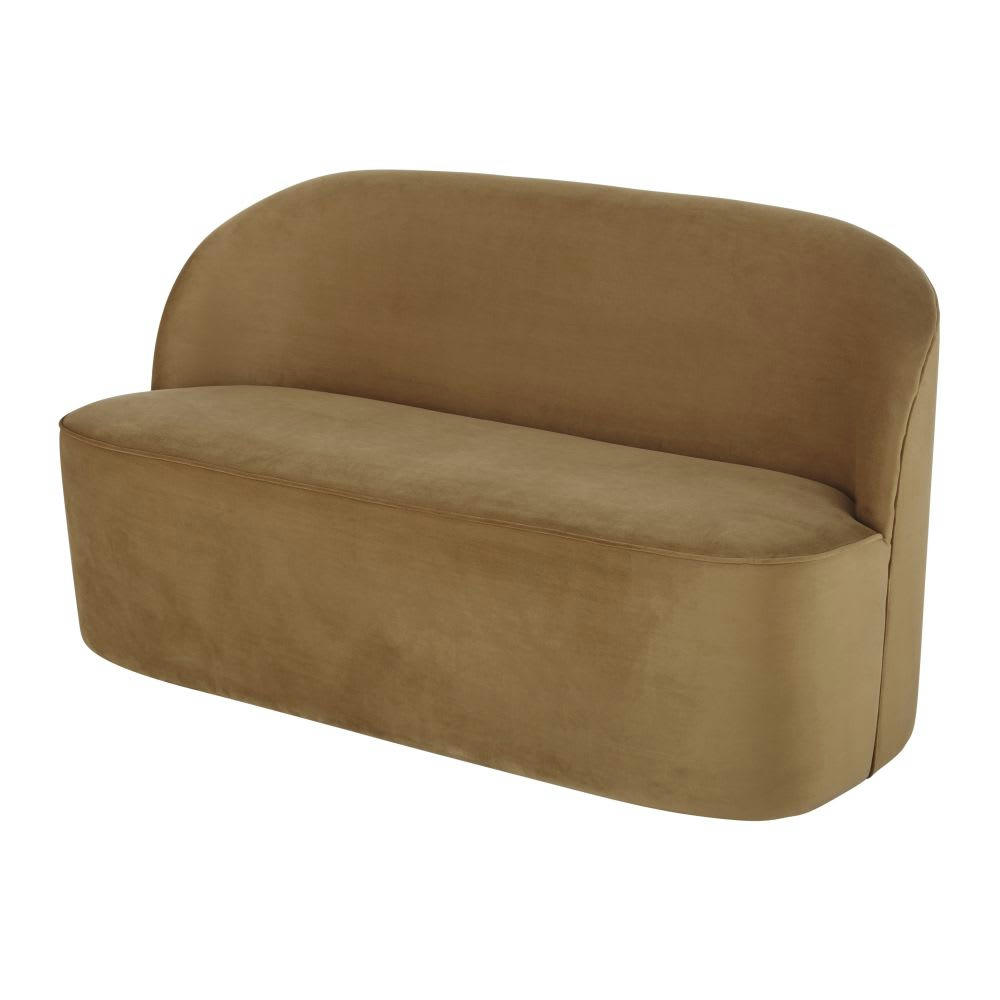 Blackhill Business - Banquette professionnelle 2/3 places en velours ocre
