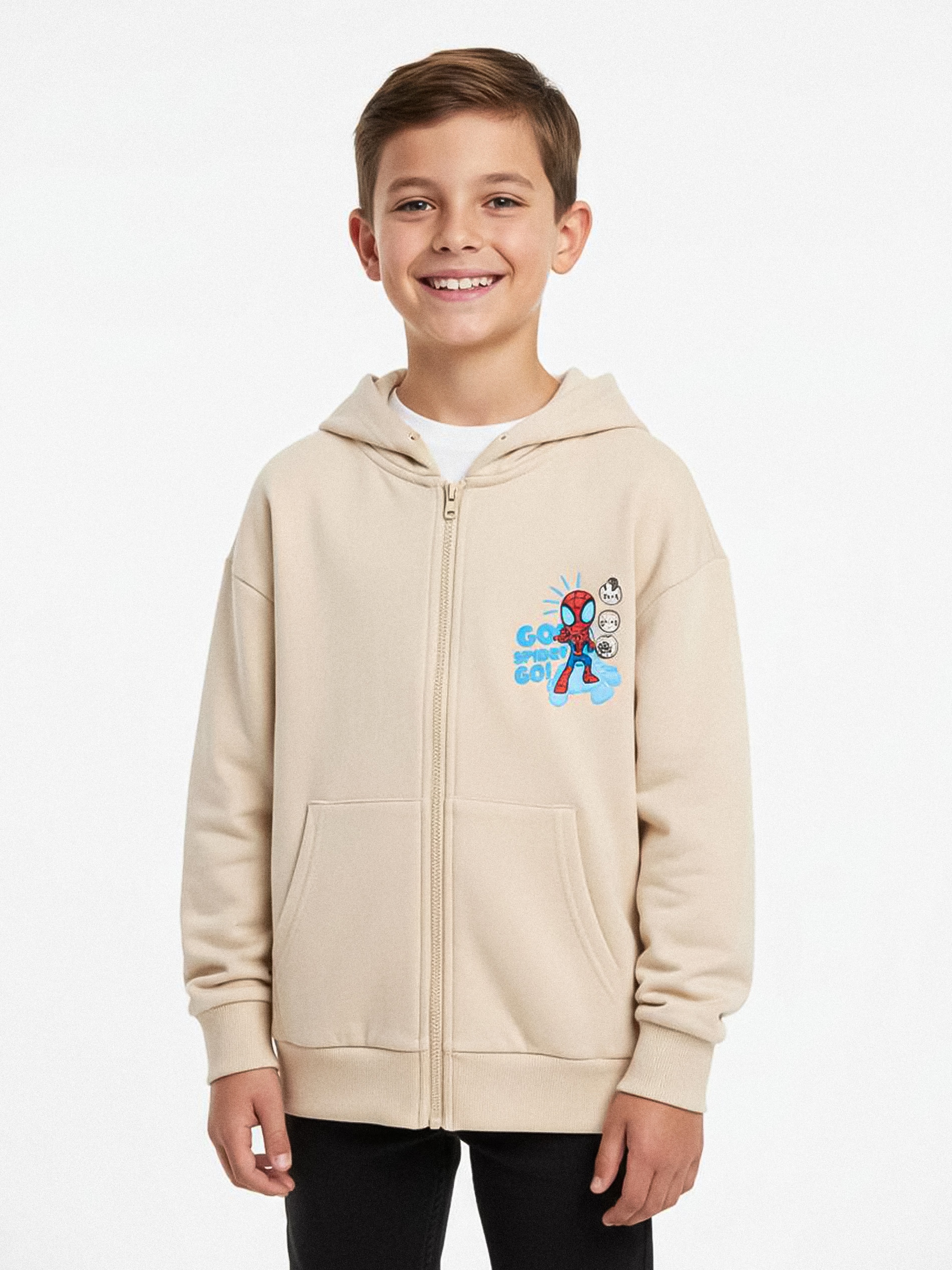 Bluza z kapturem z nadrukiem na plecach Spidey & His Amazing Friends