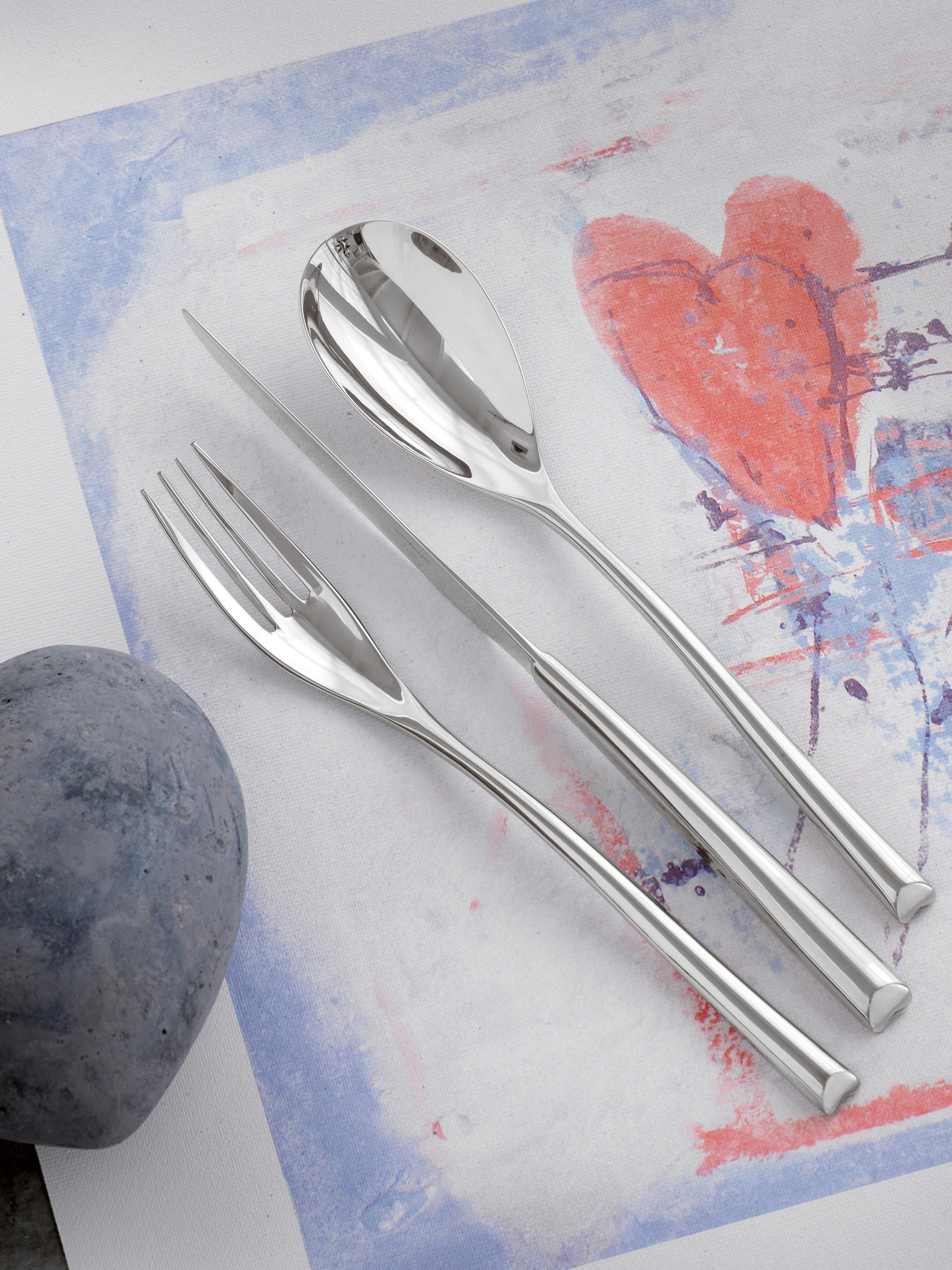 Hochglanzpoliertes Besteck-Set H-Art, 6 Personen, 24er-Set