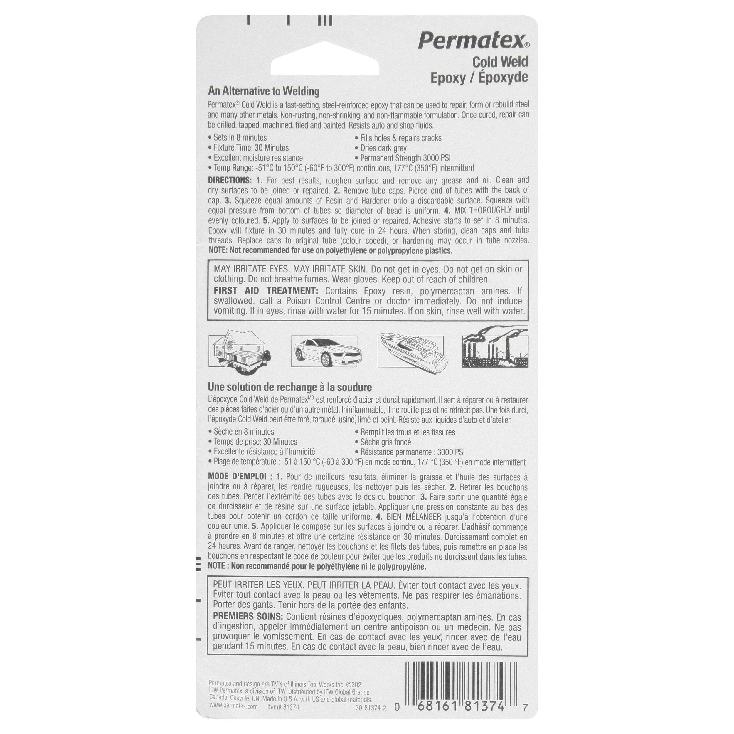 Permatex® Original Cold Weld Steel Reinforced Epoxy, 2 x 28-g