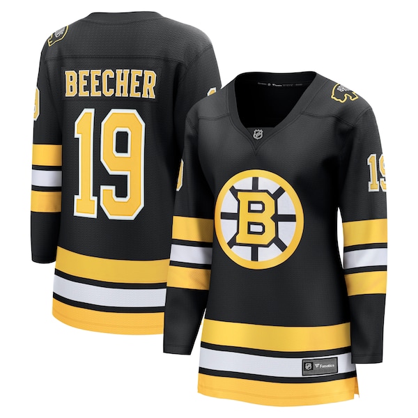 John Beecher Boston Bruins  Women's Home Breakaway Player Jersey - Black