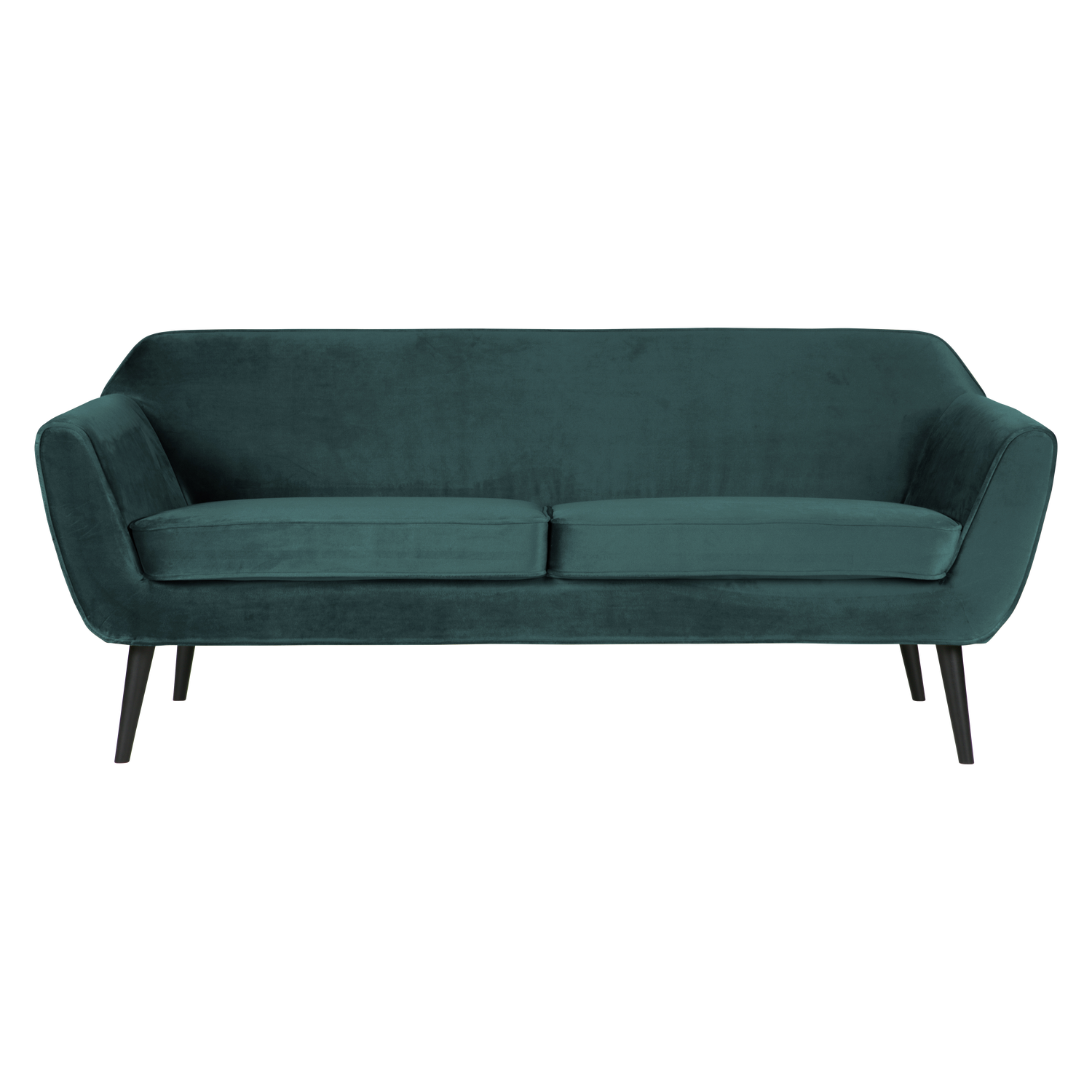 WOOOD 2-zits bank Rocco - Velvet - Teal - 75x187x82