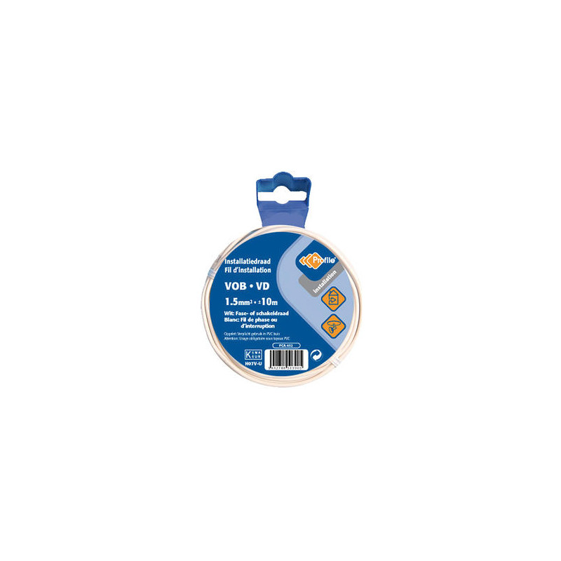 Câble VOB 1.5 mm² blanc 10 m PROFILE
