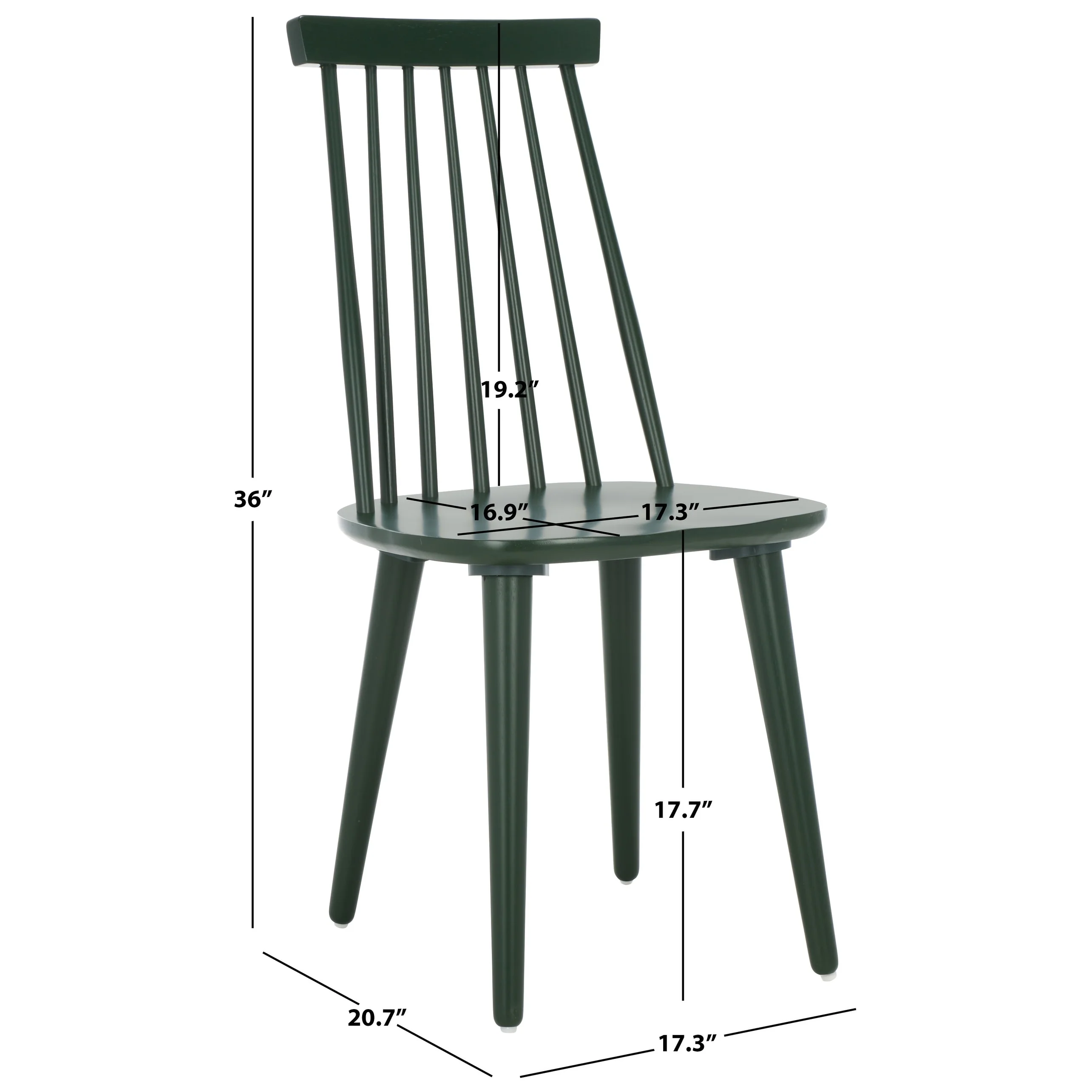 SAFAVIEH Home Burris 18-inch Side Chair [SET of 2] - 17W x 21D x 36H