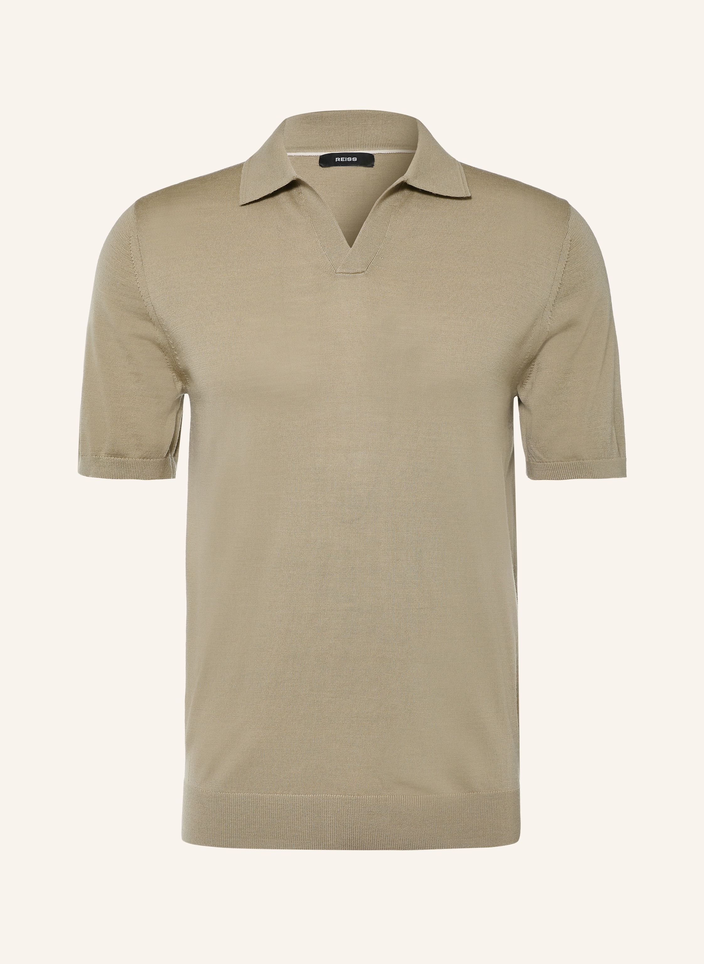 REISS Strick-Poloshirt DUCHIE aus Merinowolle