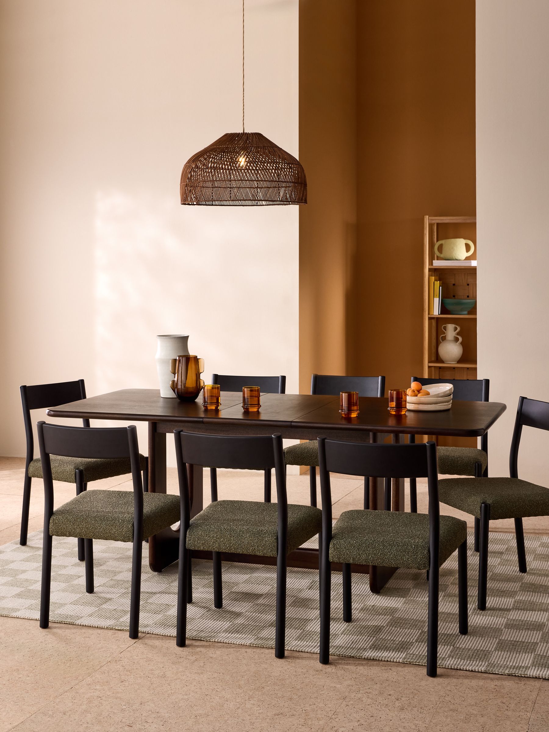 Arlo 6 to 8 Seater Dining Table in Dark Mango Wood