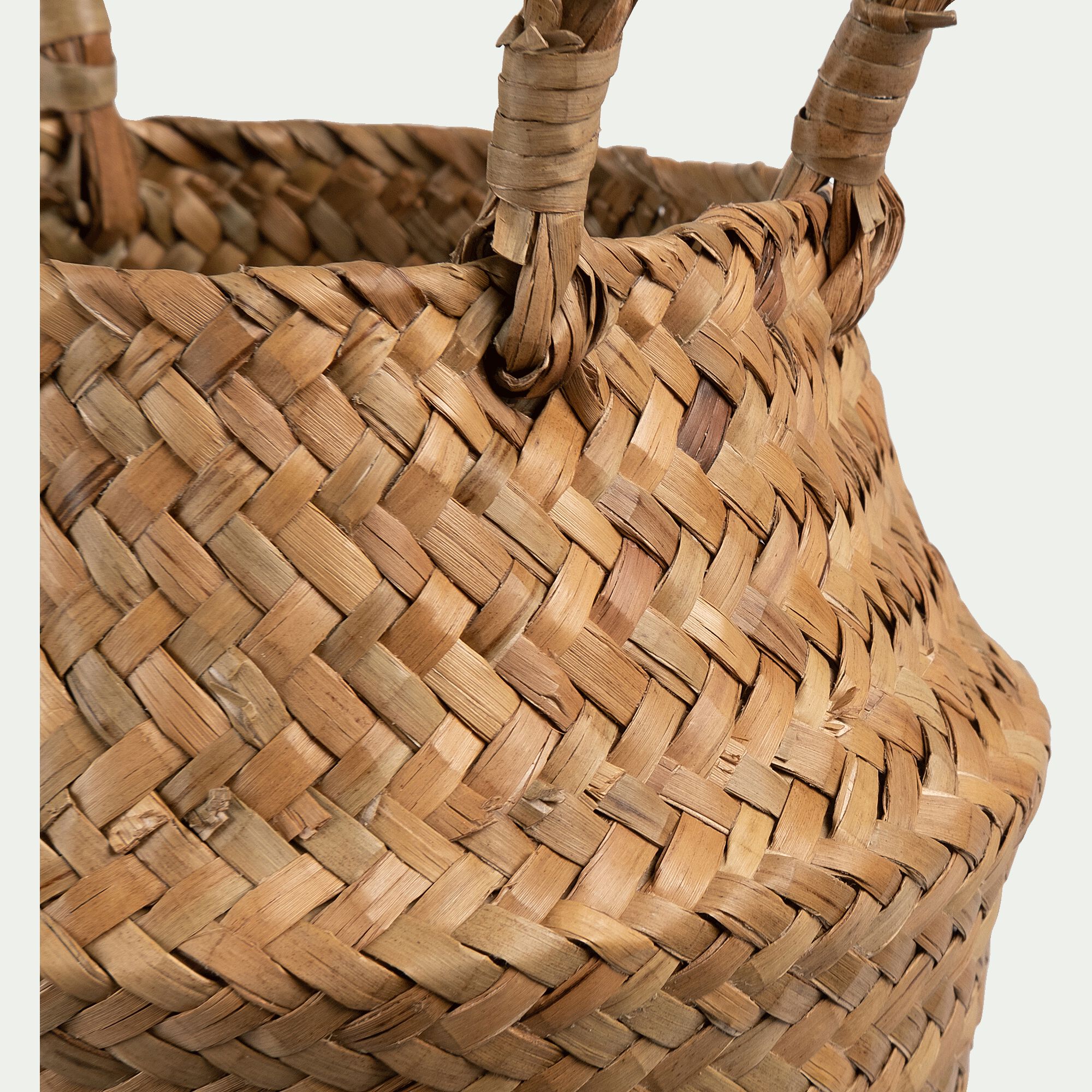 DANA - Panier en jonc de mer - naturel H14,5xD16,5cm