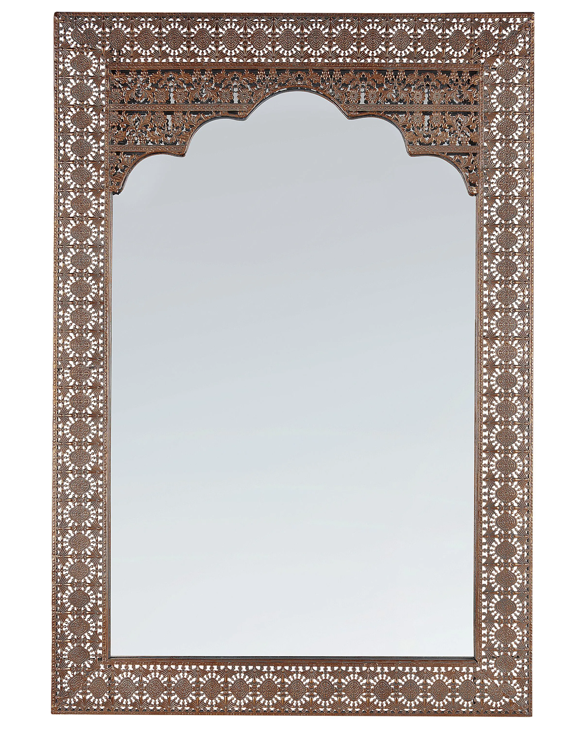 Wall Mirror PALI 60 cm 90 cm Metal Copper