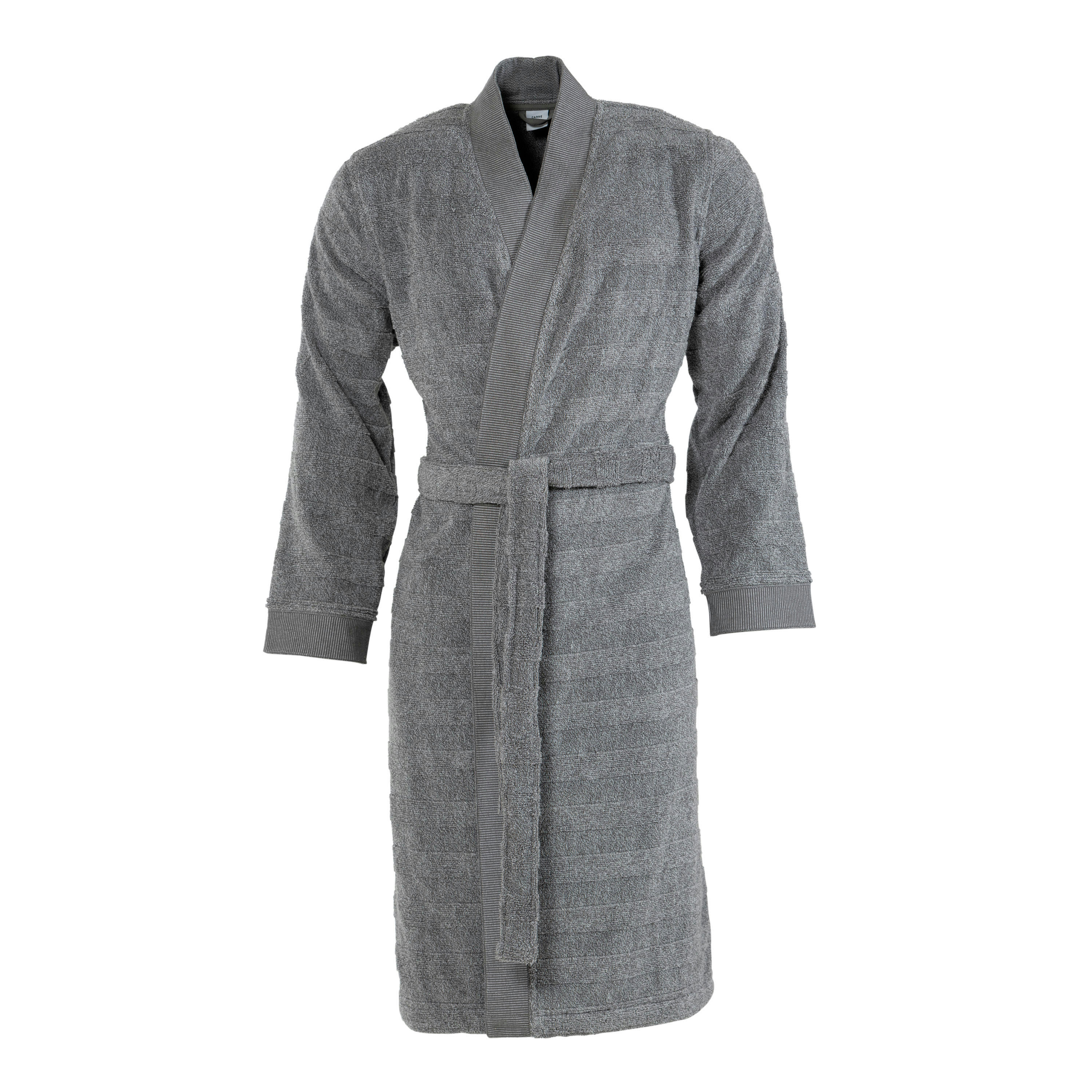 GRIZZLI - Peignoir homme coton col kimono gris