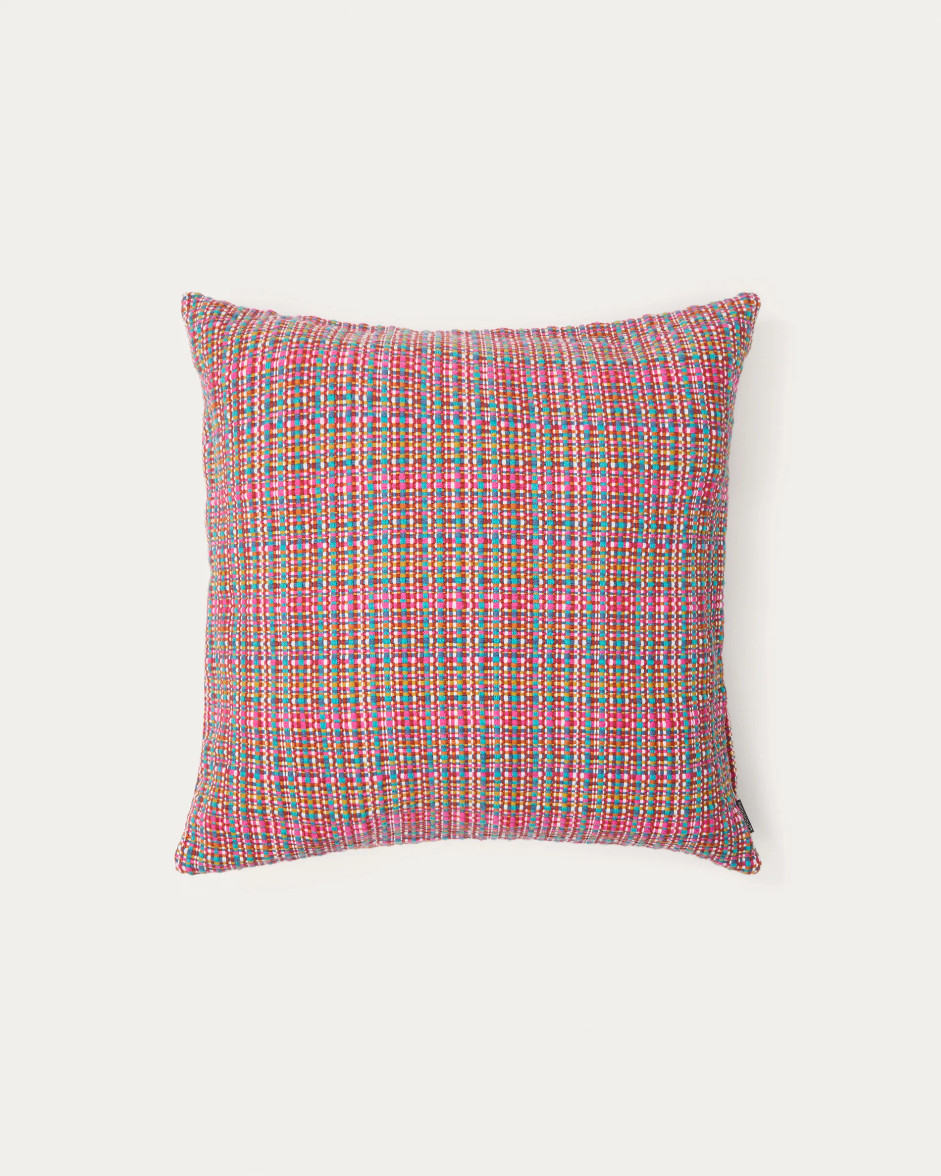 Nivara cushion cover with pink structured fabric 50 x 50cm