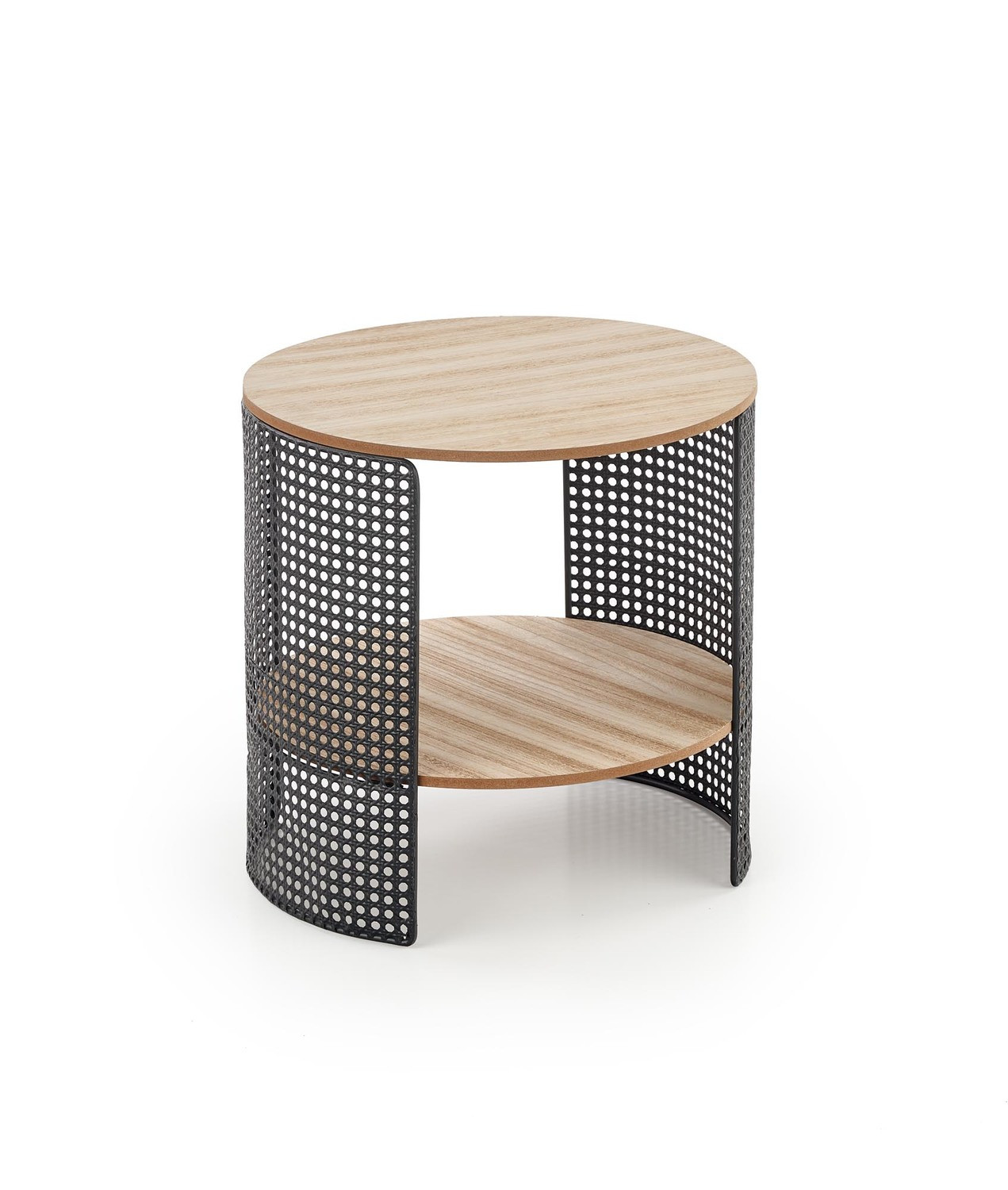 Stolik kawowy TRAFICA 41x41 naturalny/czarny