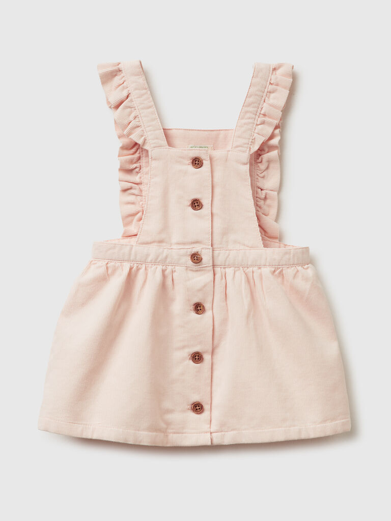 Corduroy skirt overalls