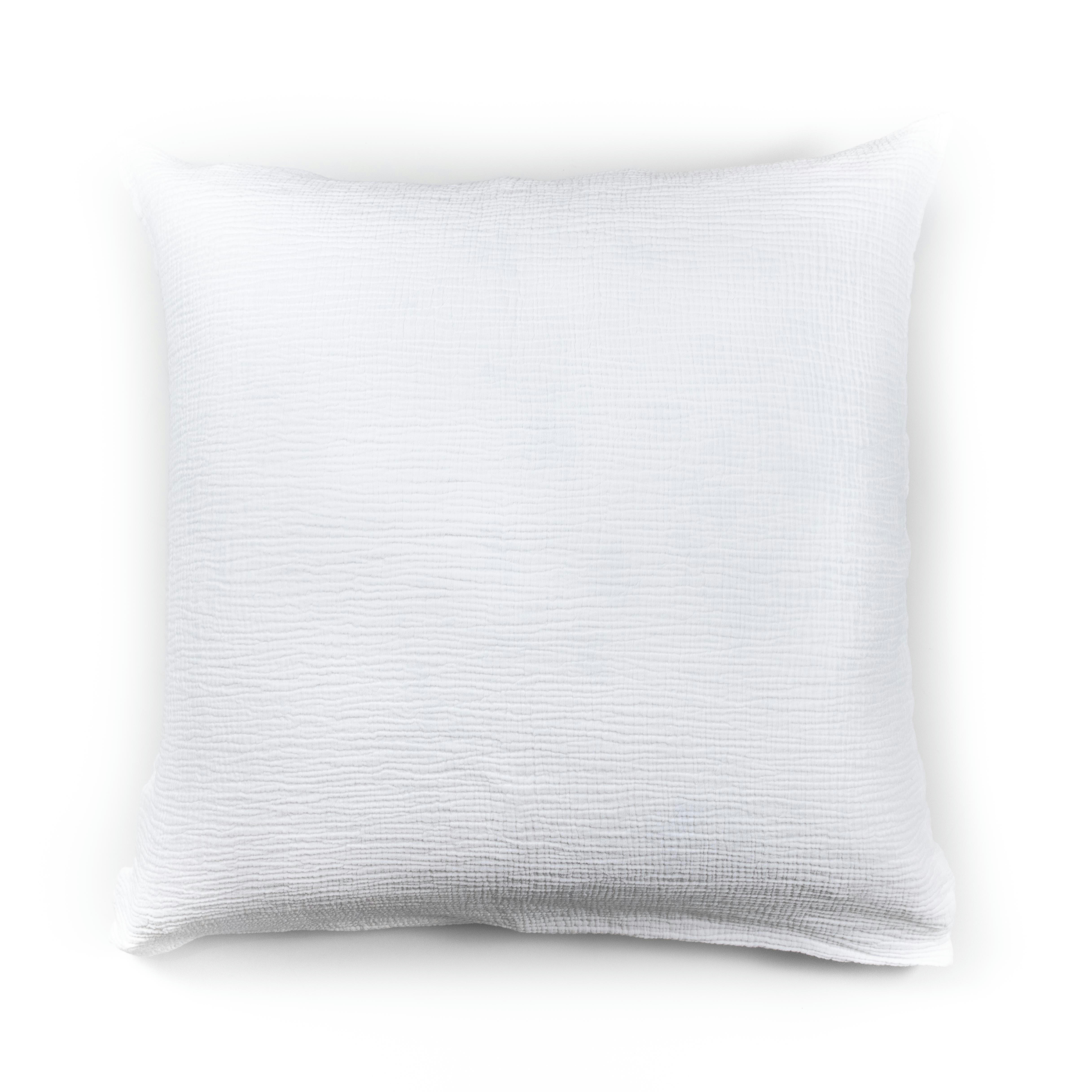 GAZE DE COTON - Taie d'oreiller en gaze de coton blanc 65X65 CM