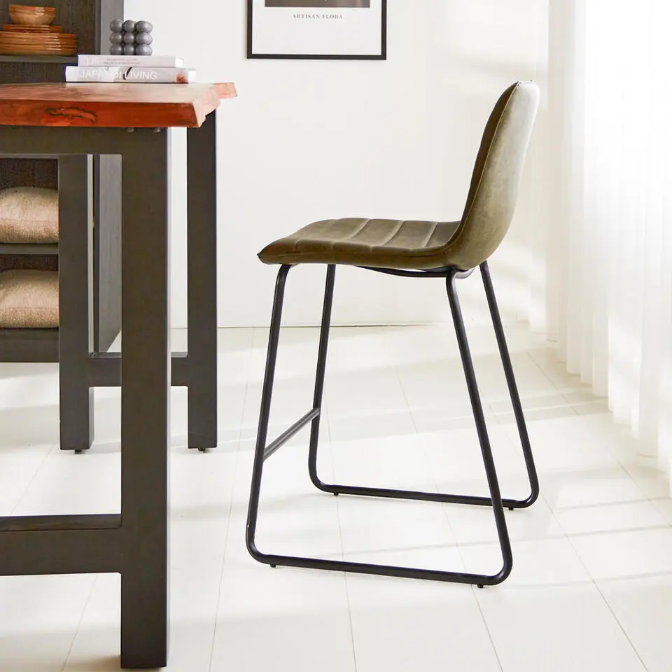 Industri?le barkruk Mark groen - Zithoogte 65 cm - Kunstleder - Groen