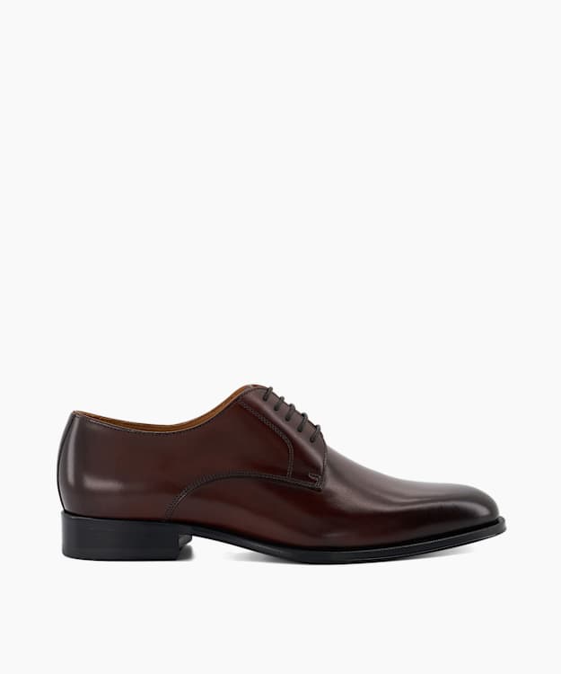Salisburry Dark Brown - Wide Fit Premium Leather Derby Shoes