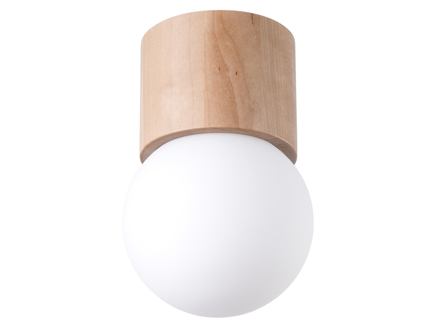 Lampa natynkowa Boomo 19 cm drewniana brązowa