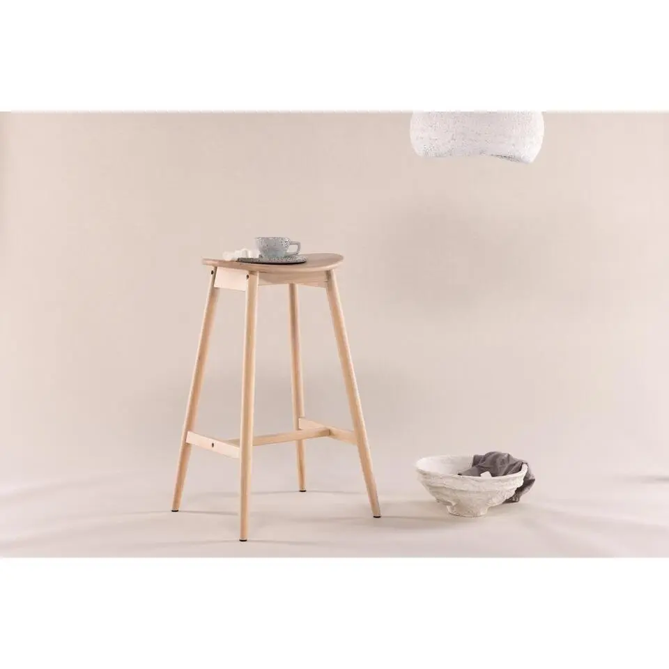 Svea - Nika barkruk 76 cm - rubberhout - naturel