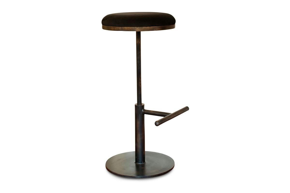 NOVEL - Tabouret de bar en velours noir