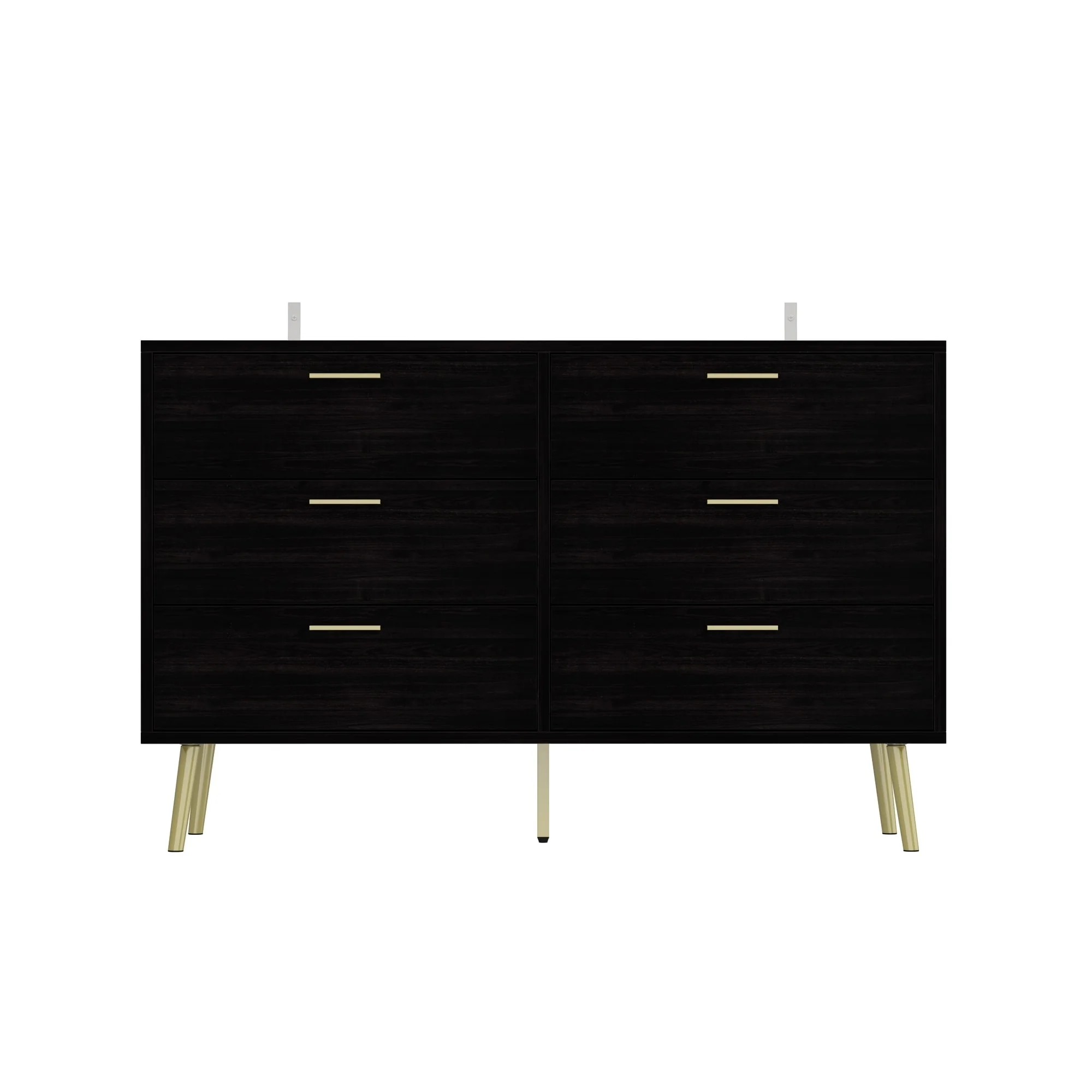 Timechee Modern 6 Drawer Storage Chest Double Dresser Sideboard Cabinet