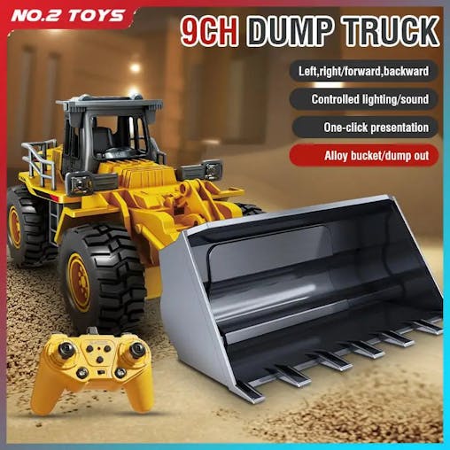 NNEOBA 2.4G Alloy Remote Control Dump Bulldozer