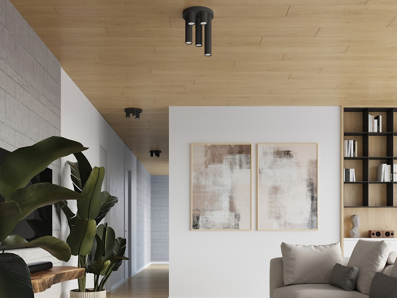 Lampa sufitowa Lagos 5-punktowa stalowa czarna
