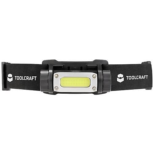 Lampe frontale LED COB TOOLCRAFT TO-9469515 rechargeable, 450 lm, batterie Li-ion 14500 800 mAh