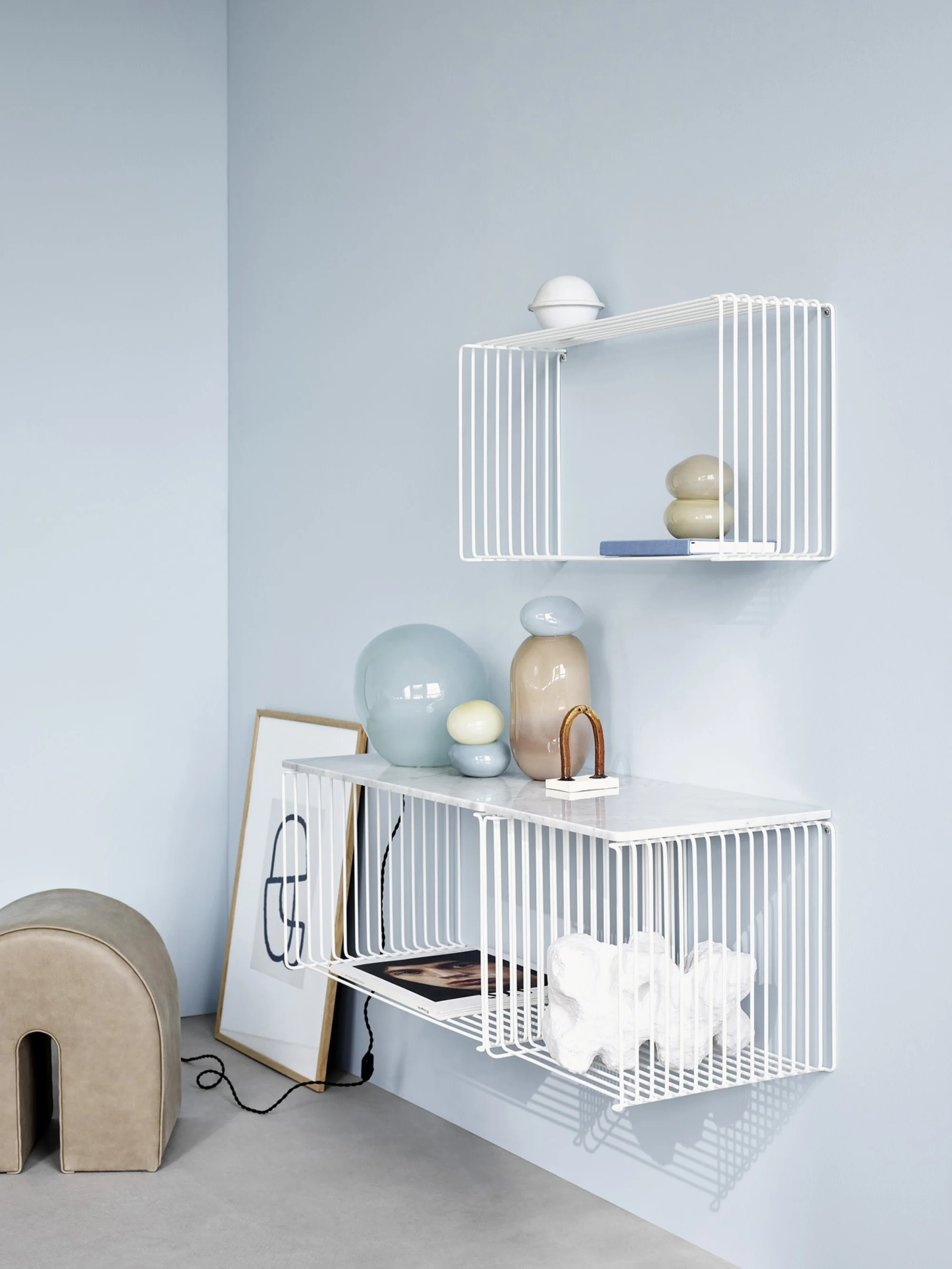 Regalelement Panton Wire Single für modulares Regalsystem, B 35 cm