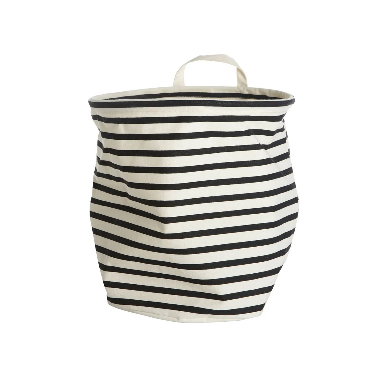 House Doctor - Stripes Wäschekorb, Ø 40 x H 50 cm, schwarz / weiß