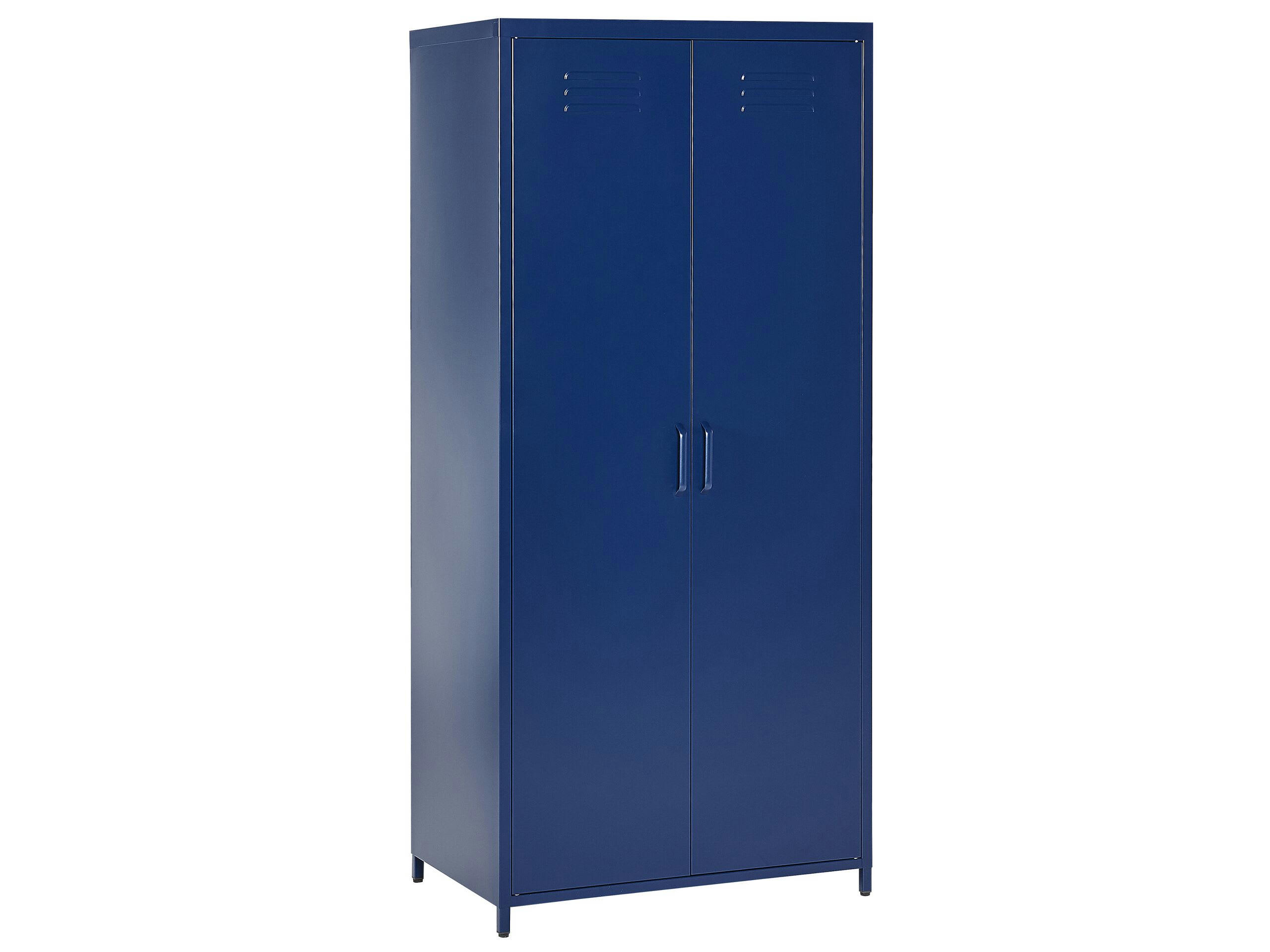 VARNA - Armoire en métal bleu marin 2 portes