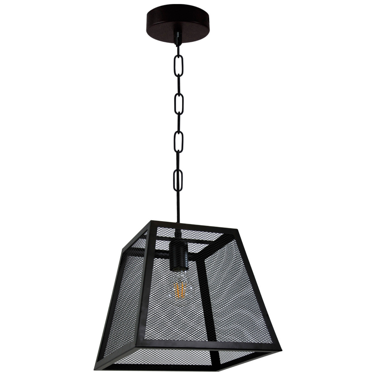 Lampa wisząca czarna MADERA1xE27x20W wym: 140x29x29 cm Polux