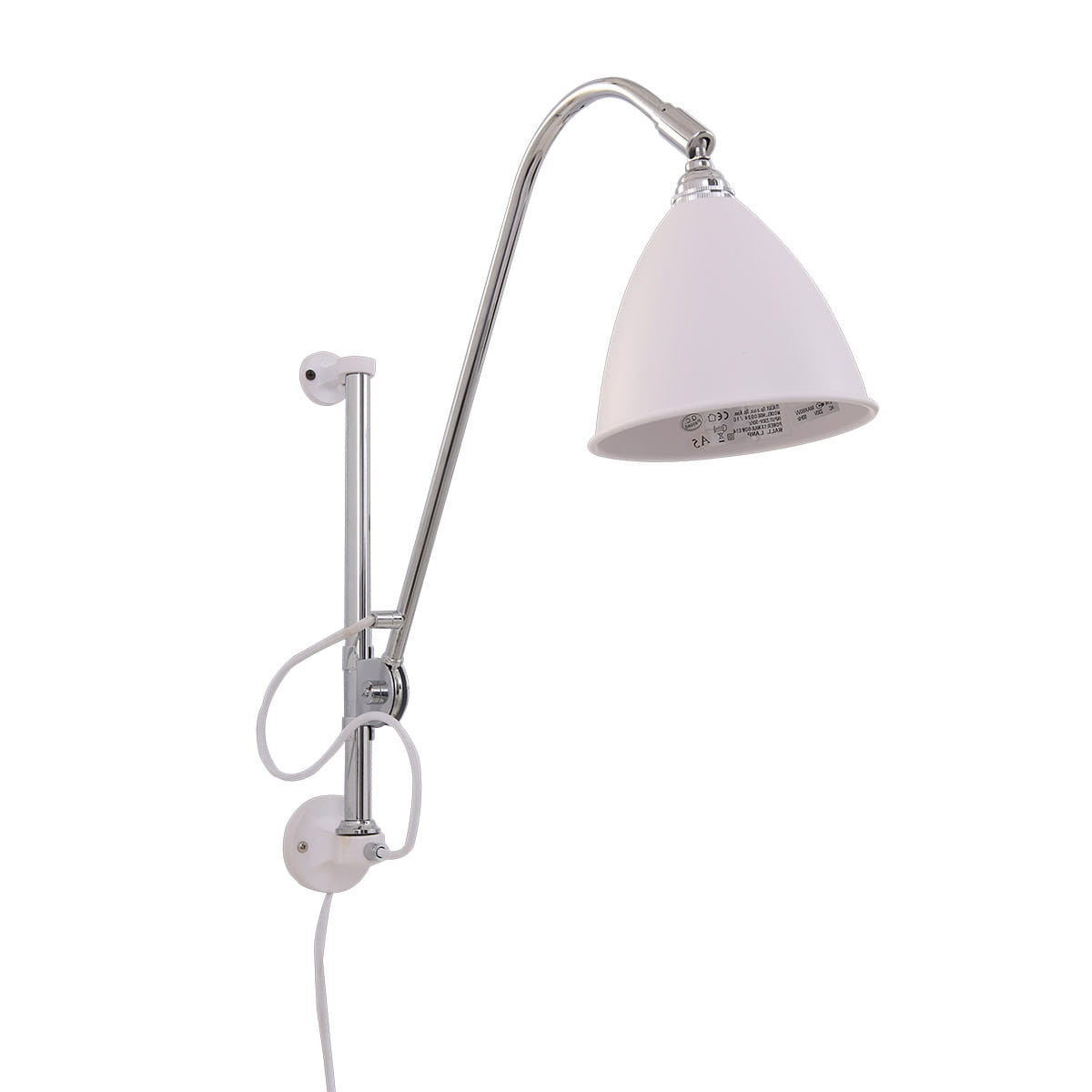 Kinkiet biały chromowany EVATO 1xE14x60W wym:38x49x16cm IP20 Italux