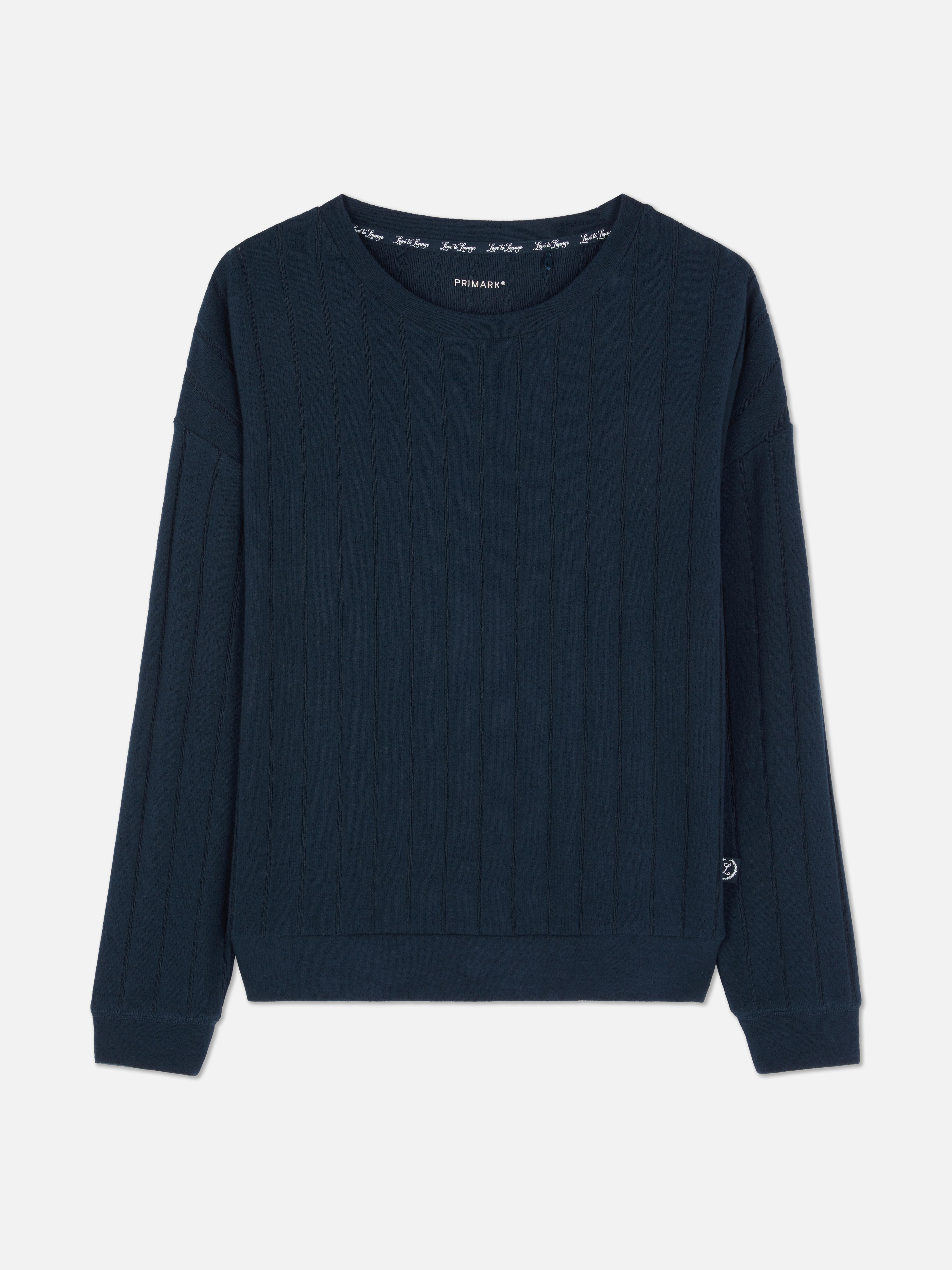 Super Soft Wide Rib Long Sleeve Pajama Top