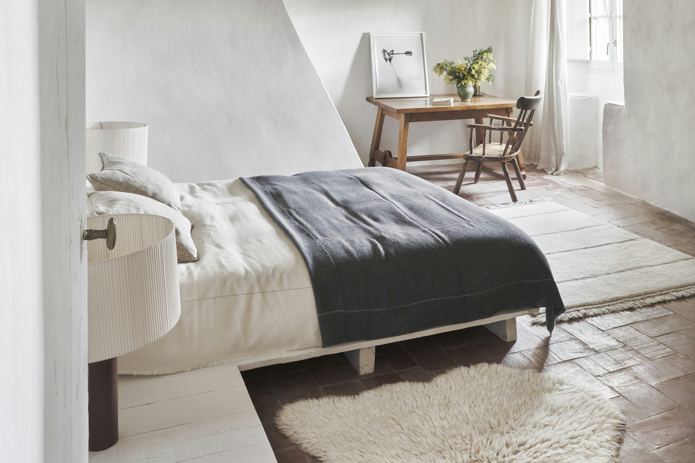 SHEEP OF THE WORLD - Tapis lavable en laine blanc 75x110