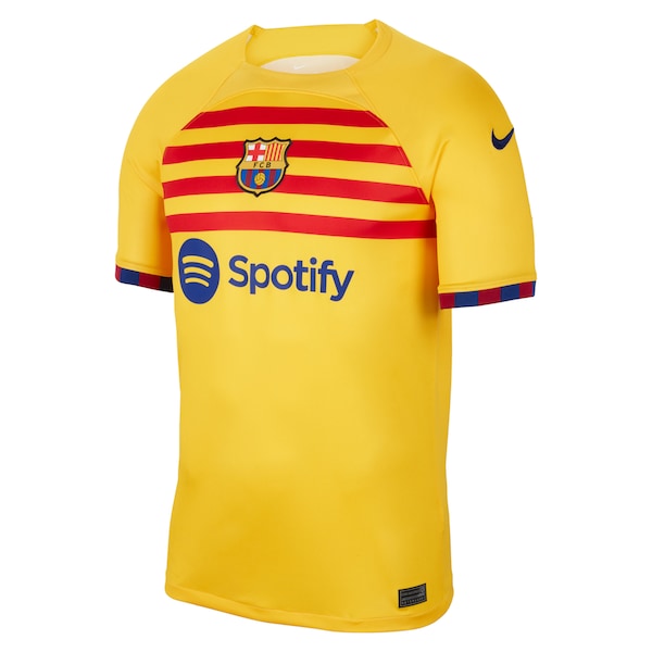 Gavi Barcelona Nike Youth 2022/23 Fourth Breathe Stadium Replica Player Jersey - Yellow