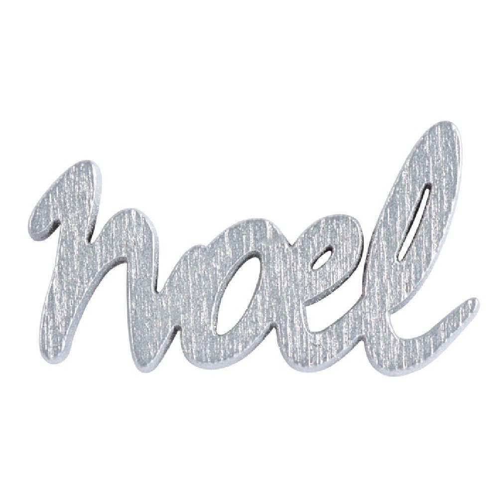 Lettre No&euml;l à poser argent x20