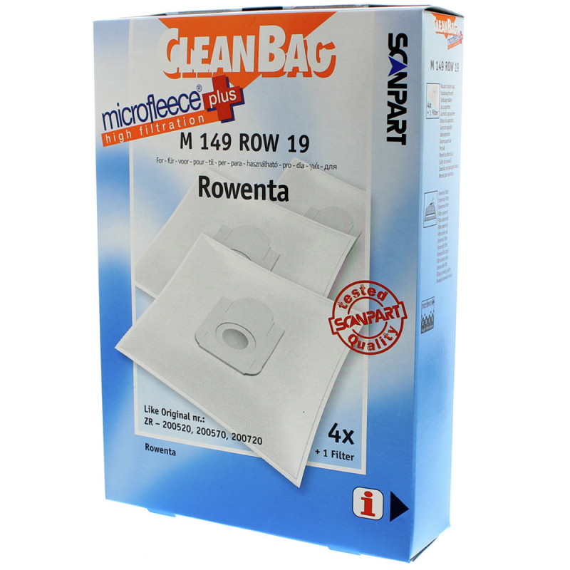 Sac pour aspirateur Rowenta M149ROW19 4 pièces