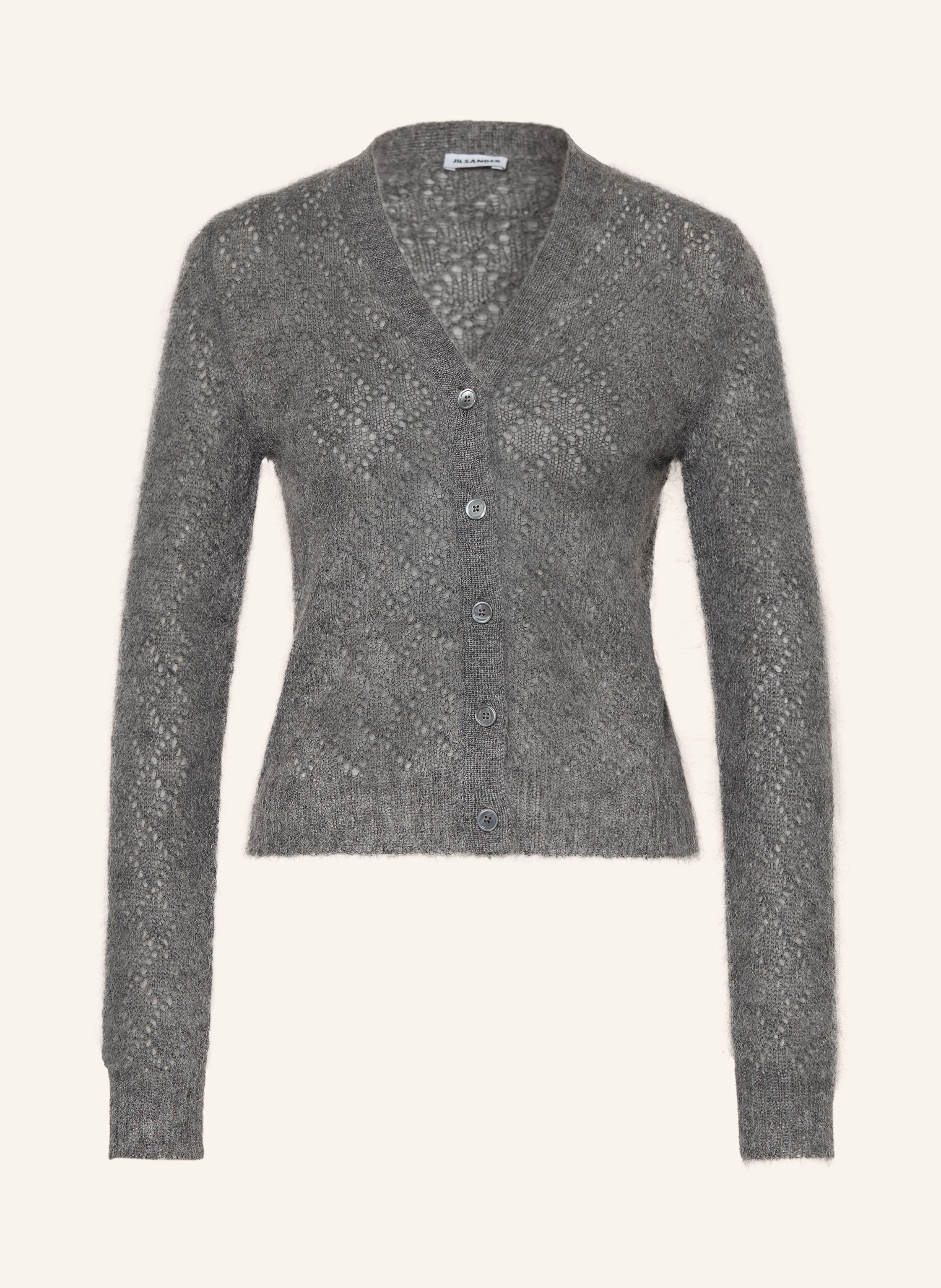 JIL SANDER Strickjacke mit Mohair und Seide