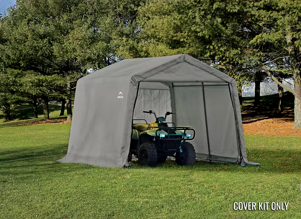 Replacement Cover Only - ShelterLogic Alpine Water Resistant Peak Shelter Replacement Cover Kit with UV Protection, 10 x 10 x 8-ft