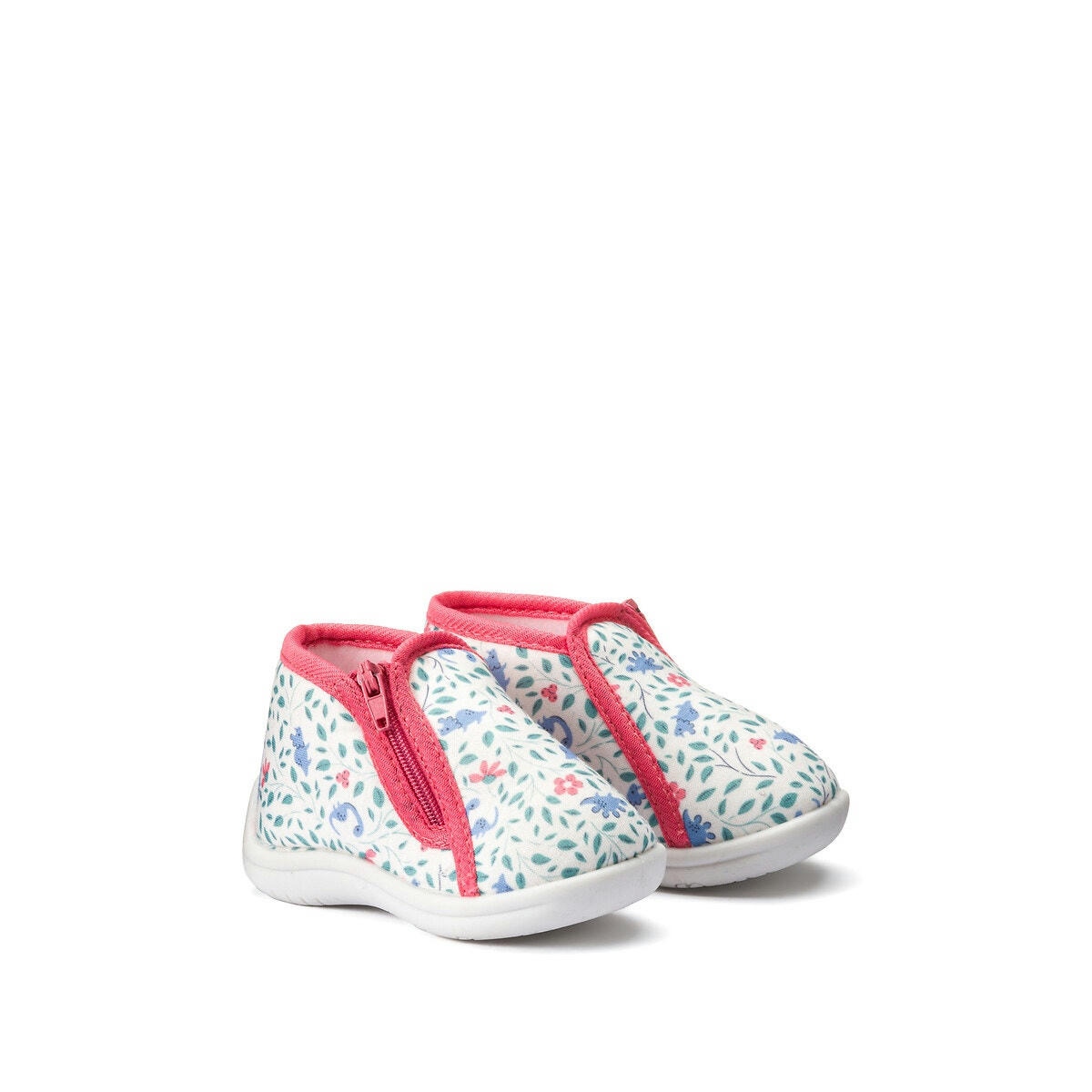 Chaussons zippés dinosaures en polyester recyclé