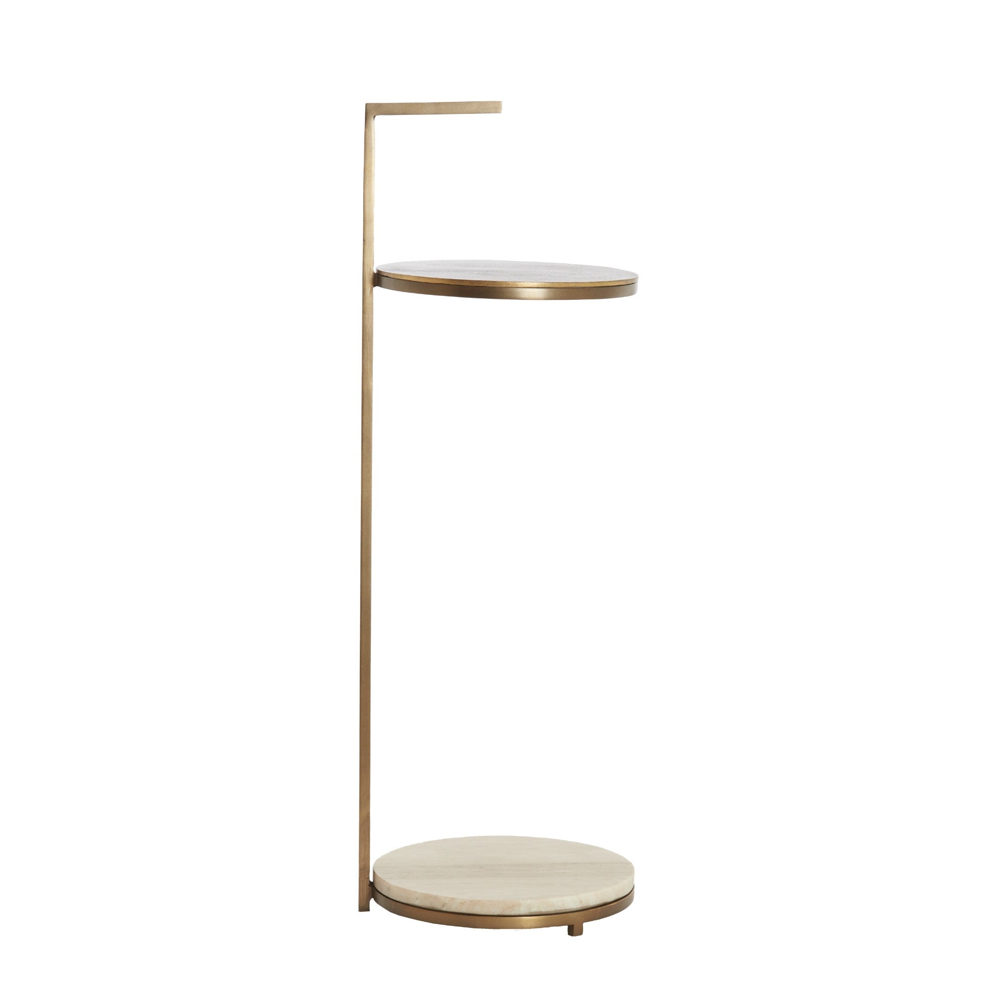 Light & Living bijzettafel Leda - bruin - Ø26cm