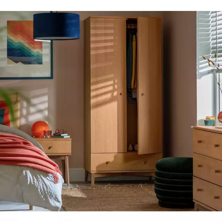 Habitat Kirk Oak 3 Piece 2 Door Wardrobe Set - Natural