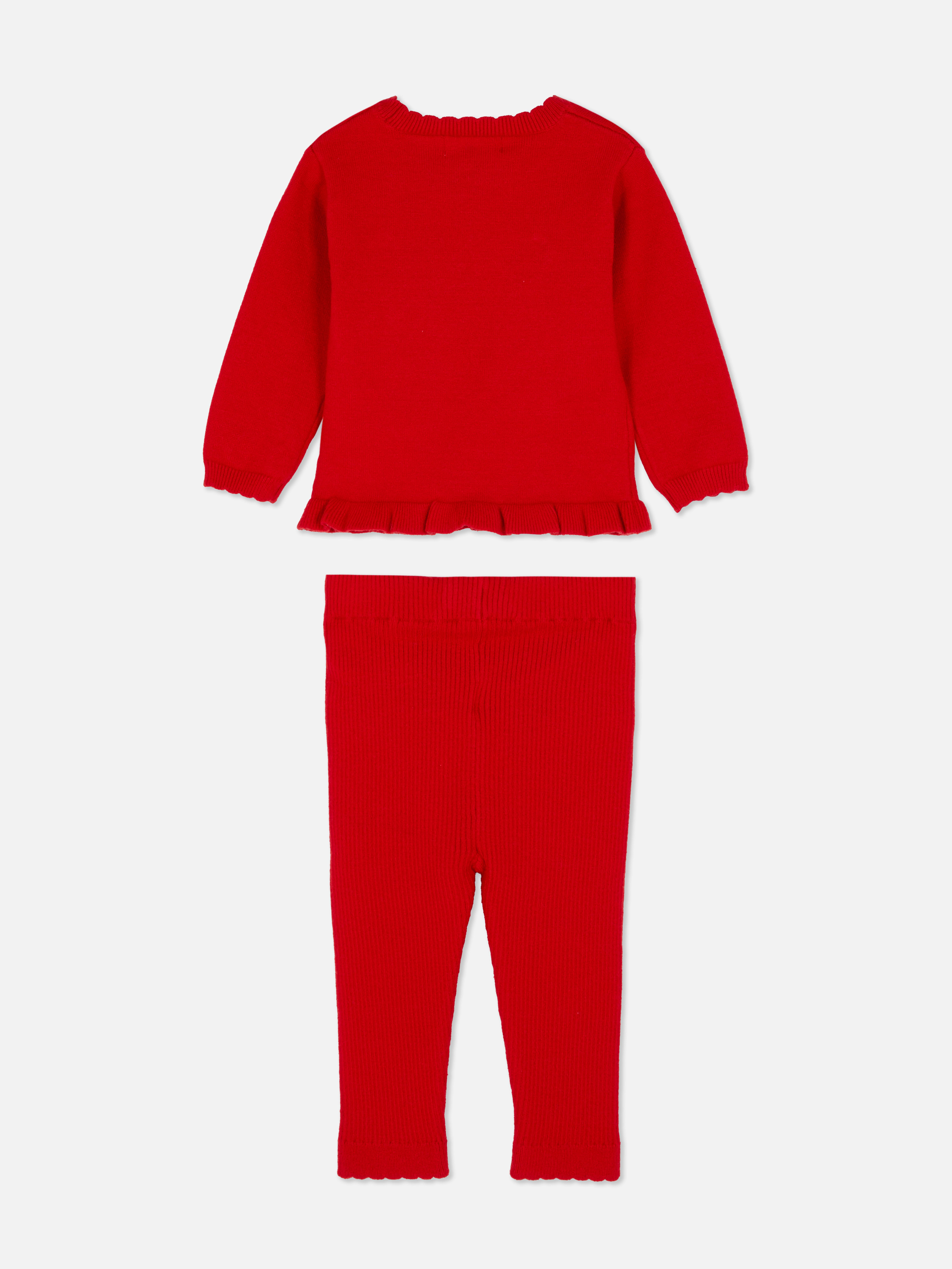 0-36mths | Bow Sweater and Knit Leggings Set