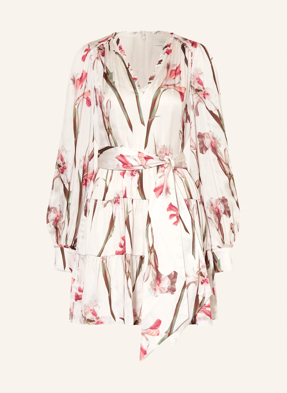 TED BAKER Satinkleid CUIABA mit Rüschen