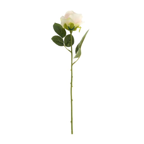 Pink and White Rose Stem 45cm