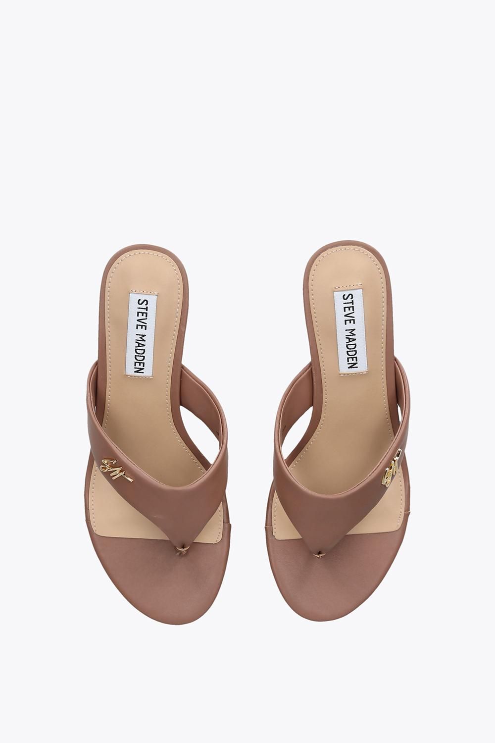 STEVE MADDEN Soundview Brown' Leather Sandals