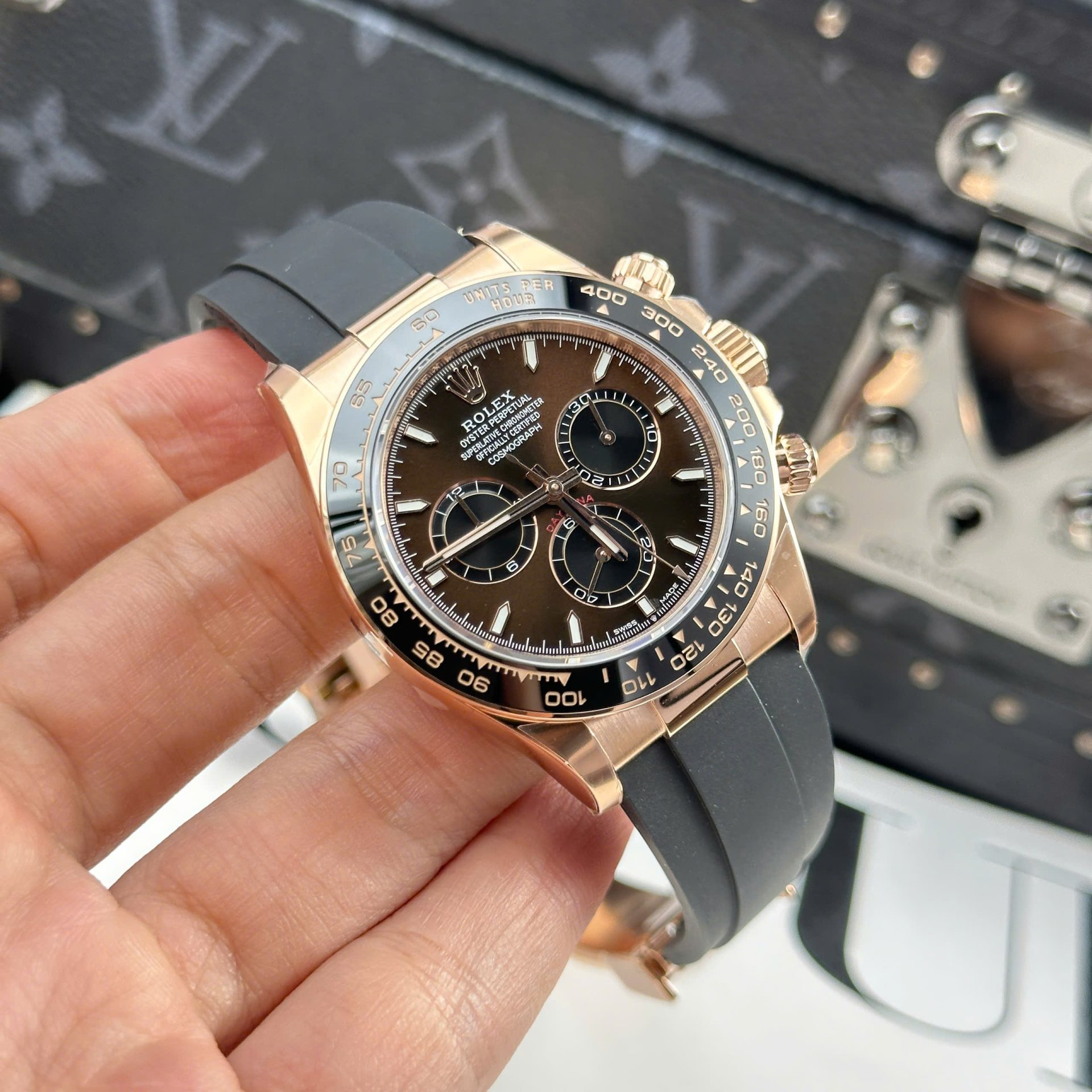Rolex Daytona 126515 RG Plated Chocolate Dial 40mm Oysterflex Super Clone