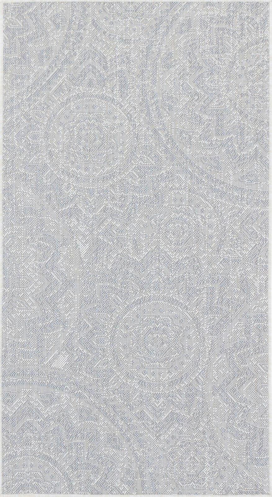 KELLY - Tapis d'Extérieur/Intérieur Ivoire/Gris 80x150