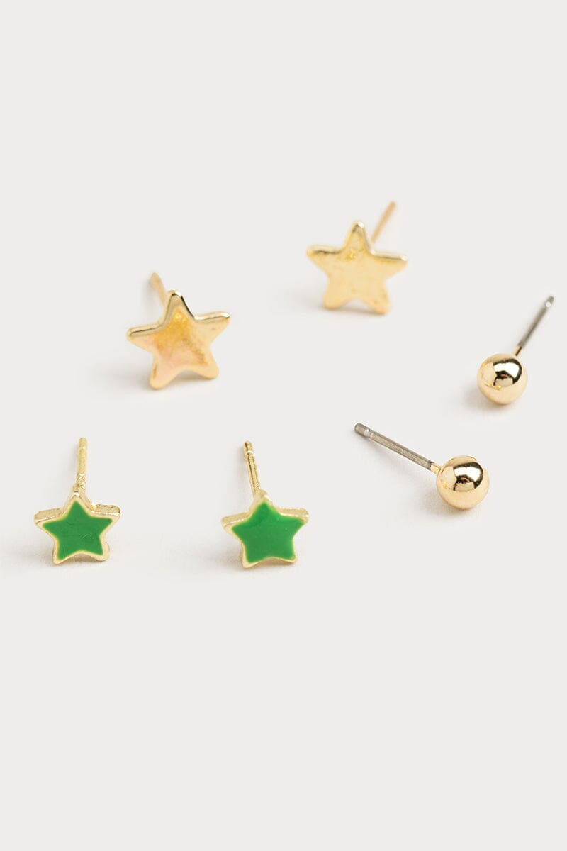 Hello Franki Star Trio Set Earrings for girls