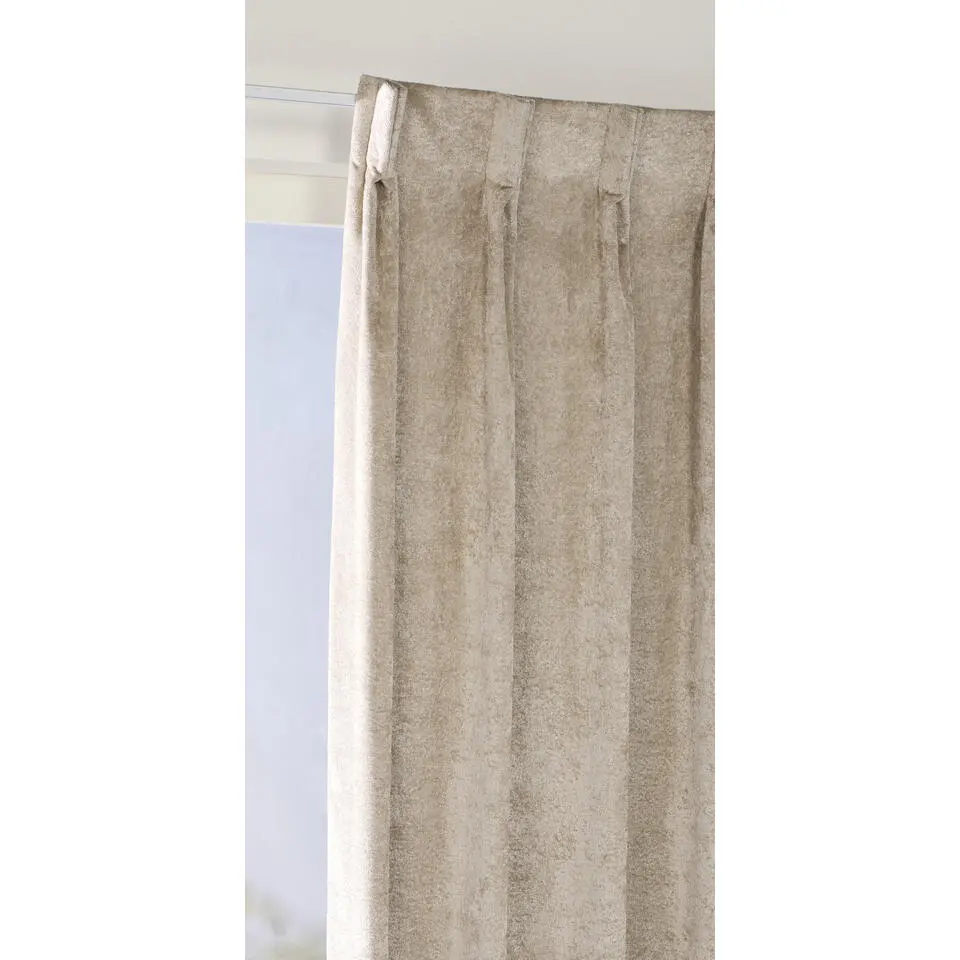 Gordijnstof Moulay verduisterend kamerhoog - beige
