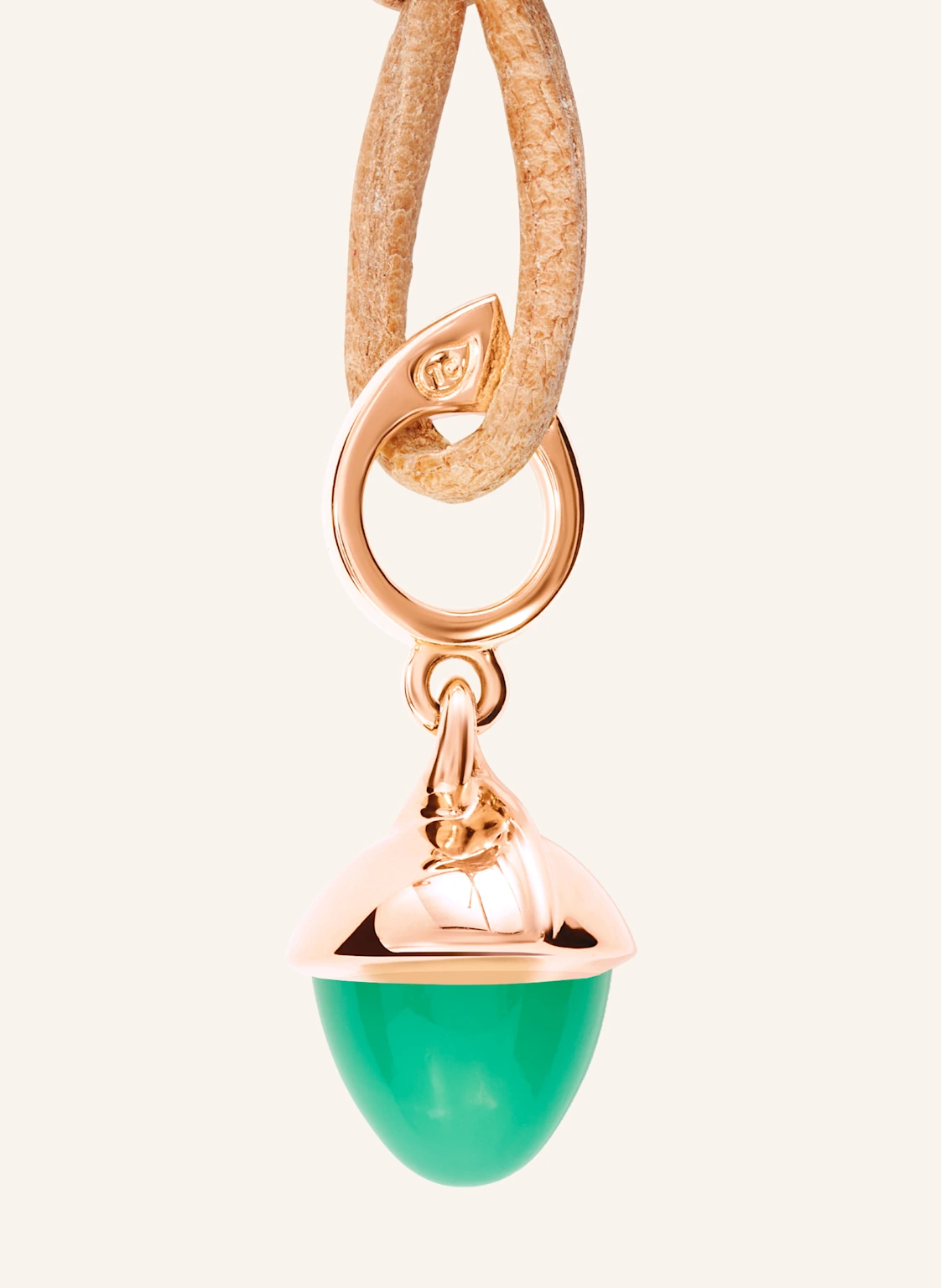 TAMARA COMOLLI Anhänger PENDANT MIKADO FLAMENCO CHRYSOPRASE 18K ROSÉGOLD
